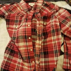 Plaid button down shirt